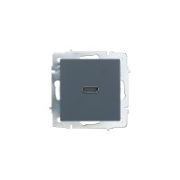 VESNA Розетка HDMI одинарная графит