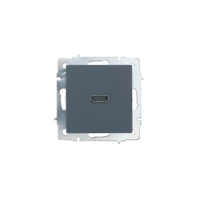 VESNA Розетка HDMI одинарная графит