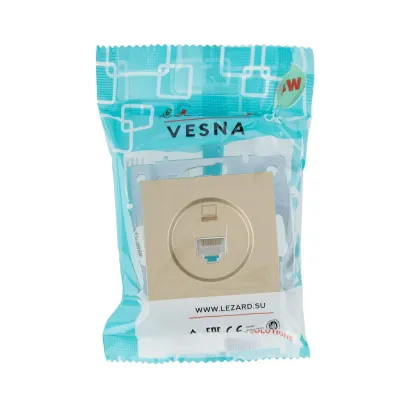 VESNA Розетка компьютерная   золото