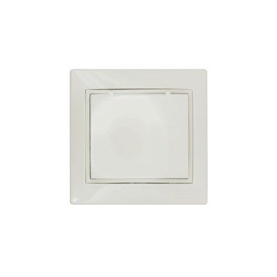 MIRA Розетка с/з с крышкой ПБТ крем IP44.