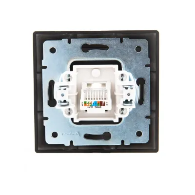 MIRA Розетка компьютерная RJ45Cat 5e    черный бархат