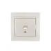 MIRA Розетка компьютерная RJ45Cat 5e жемчужно-белый перламутр
