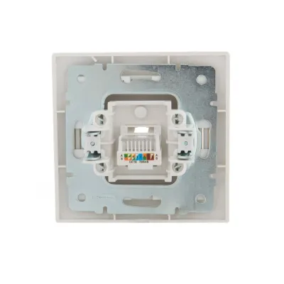 MIRA Розетка компьютерная RJ45Cat 5e жемчужно-белый перламутр