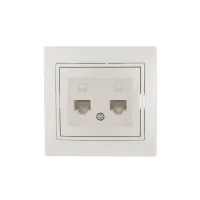 MIRA Розетка компьютерная двойная RJ45Cat 5e жемчужно-белый перламутр