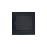MIRA Розетка с/з с крышкой ПБТ черный бархат IP44.