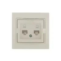 MIRA Розетка компьютерная двойная RJ45Cat 5e   кремовый