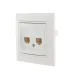 MIRA Розетка компьютер + телефон (RJ45 Cat 5e+RJ11)     белый