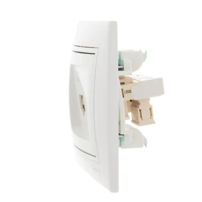 MIRA Розетка компьютер + телефон (RJ45 Cat 5e+RJ11)     белый