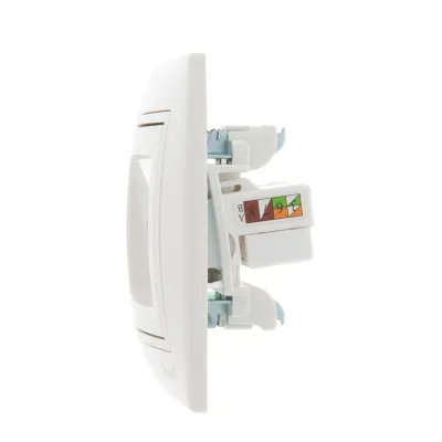 MIRA Розетка компьютерная двойная RJ45Cat 5e     белый