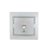 MIRA Розетка компьютерная RJ45Cat 5e серебро