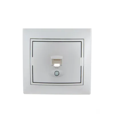 MIRA Розетка компьютерная RJ45Cat 5e серебро