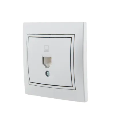 MIRA Розетка компьютерная RJ45Cat 5e серебро