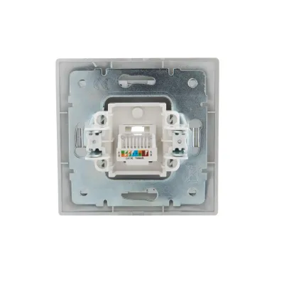 MIRA Розетка компьютерная RJ45Cat 5e серебро