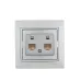 MIRA Розетка компьютерная двойная RJ45Cat 5e серебро