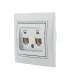 MIRA Розетка компьютерная двойная RJ45Cat 5e серебро