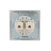 MIRA Розетка компьютерная двойная RJ45Cat 5e серебро