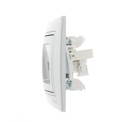 MIRA Розетка компьютер + телефон (RJ45 Cat 5e+RJ11) серебро