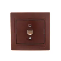 MIRA Розетка компьютерная RJ45Cat 5e   вишня