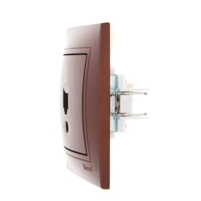 MIRA Розетка компьютерная RJ45Cat 5e   вишня