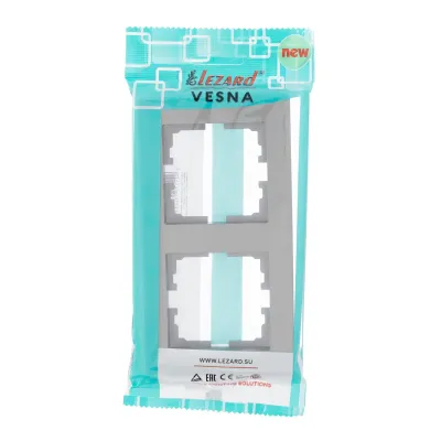 VESNA Рамка 2-ая вертикальная без вст платина