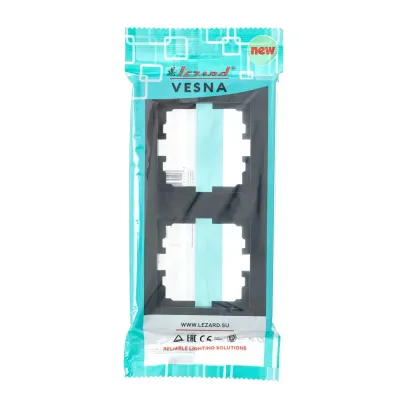 VESNA Рамка 2-ая вертикальная без вст   черный