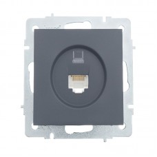 Розетка компьютерная Lezard Vesna 742-3488-139 1*RJ45 графит