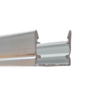 Профиль накладной для светодиодной ленты FERON LF-1010-E «накладной», цвет серебро, в комплекте 2 заглушки + экран + 4 крепежа, 2000*10*10мм