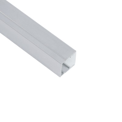 Профиль накладной для светодиодной ленты FERON LF-1010-E «накладной», цвет серебро, в комплекте 2 заглушки + экран + 4 крепежа, 2000*10*10мм