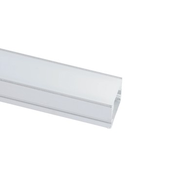 Профиль накладной для светодиодной ленты FERON LF-1010-E «накладной», цвет серебро, в комплекте 2 заглушки + экран + 4 крепежа, 2000*10*10мм