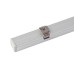 Профиль накладной для светодиодной ленты FERON LF-1010-E «накладной», цвет серебро, в комплекте 2 заглушки + экран + 4 крепежа, 2000*10*10мм