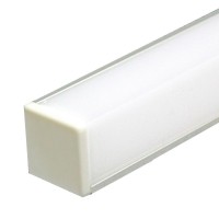 Профиль алюминиевый угловой квадратный, серебро, CAB281