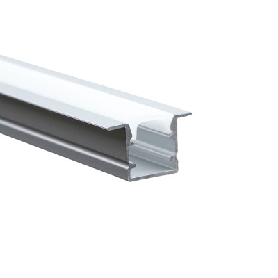 Профиль встраиваемый для светодиодной ленты FERON LF-1010A-E «встраиваемый», цвет серебро, в комплекте 2 заглушки + экран + 4 крепежа, 2000*17*10мм