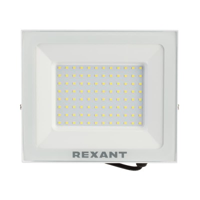Прожектор светодиодный СДО 100Вт 8000Лм 6500K холодный свет, белый корпус REXANT
