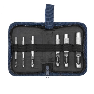 Набор пробойников для кожи 3 4 6 8 10 12.5 мм, 6 шт, чехол Сибртех Набор пробойников для кожи 3 4 6 8 10 12.5 мм, 6 шт, чехол Сибртех