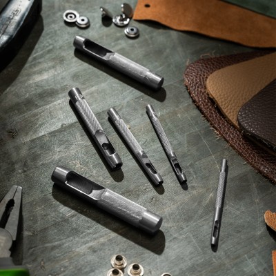 Набор пробойников для кожи 3 4 6 8 10 12.5 мм, 6 шт, чехол Сибртех Набор пробойников для кожи 3 4 6 8 10 12.5 мм, 6 шт, чехол Сибртех