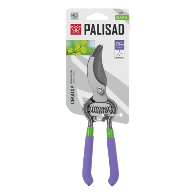 Секатор прямого реза 200 мм, обрезиненные рукоятки, Palisad