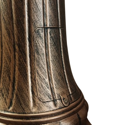 Светильник садово-парковый, серии «Версаль», (НТУ) FERON PL3810 100W, E27, 230V, IP44, цвет черное золото, шар, столб, 600*600*4000мм