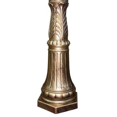 Светильник садово-парковый, серии «Версаль», (НТУ) FERON PL3810 100W, E27, 230V, IP44, цвет черное золото, шар, столб, 600*600*4000мм