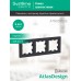 ATLASDESIGN 3-постовая РАМКА, универсальная, КАРБОН