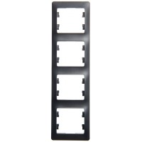 GLOSSA 4-постовая РАМКА, вертикальная, АНТРАЦИТ GLOSSA 4-постовая РАМКА, вертикальная, АНТРАЦИТ