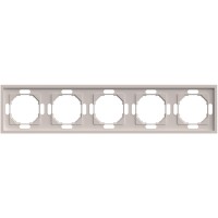 Рамка STEKKER, PFR00-5005-08 5-местная, серия Эмили, кашемир, soft touch 49914