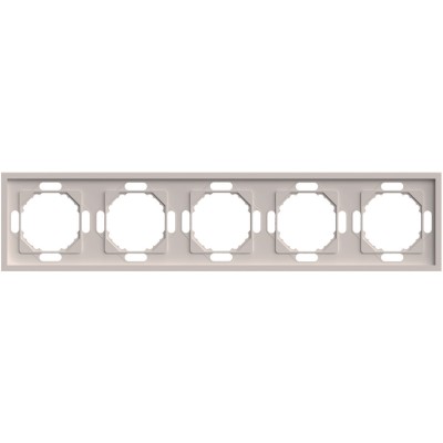 Рамка STEKKER, PFR00-5005-08 5-местная, серия Эмили, кашемир, soft touch 49914