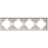 Рамка STEKKER, PFR00-5004-08 4-местная, серия Эмили, кашемир, soft touch 49913 Рамка STEKKER, PFR00-5004-08 4-местная, серия Эмили, кашемир, soft touch 49913