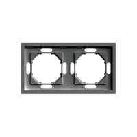 Рамка STEKKER, PFR00-5002-09 2-местная, серия Эмили, антрацит, soft touch 49937