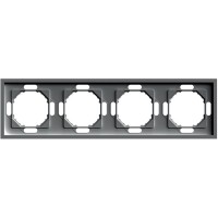 Рамка STEKKER, PFR00-5004-09 4-местная, серия Эмили, антрацит, soft touch 49939