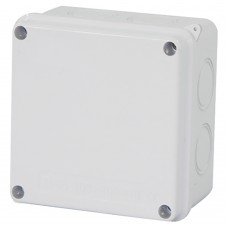 Коробка разветвительная STEKKER EBX31-02-65, 100*100*70 мм, 7 выбивных отверстий, IP65, светло-серая 39558