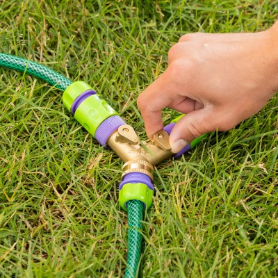 Разветвитель двухканальный, регулируемый, внешняя и внутренняя резьба 3/4, латунный Palisad