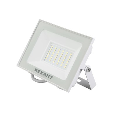 Прожектор светодиодный СДО 50Вт 4000Лм 6500K холодный свет, белый корпус REXANT