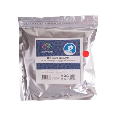 Лента светодиодная 12В, SMD2835, 4,8Вт/м, 60 LED/м, красный, 8мм, 5м, IP20 LAMPER