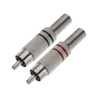 Разъем штекер RCA металл пайка черный/красный PROconnect Разъем штекер RCA металл пайка черный/красный PROconnect